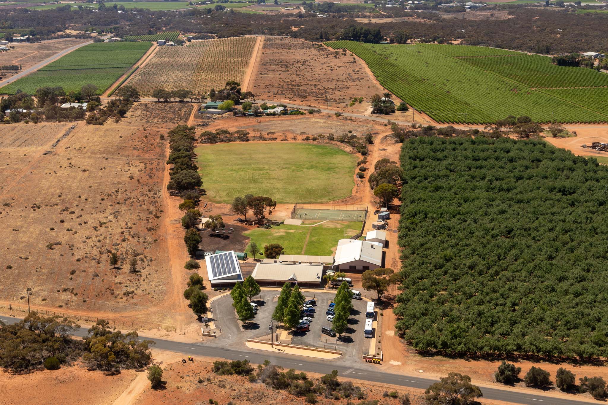 aerial, plane, glossop, Rivergum Christian College