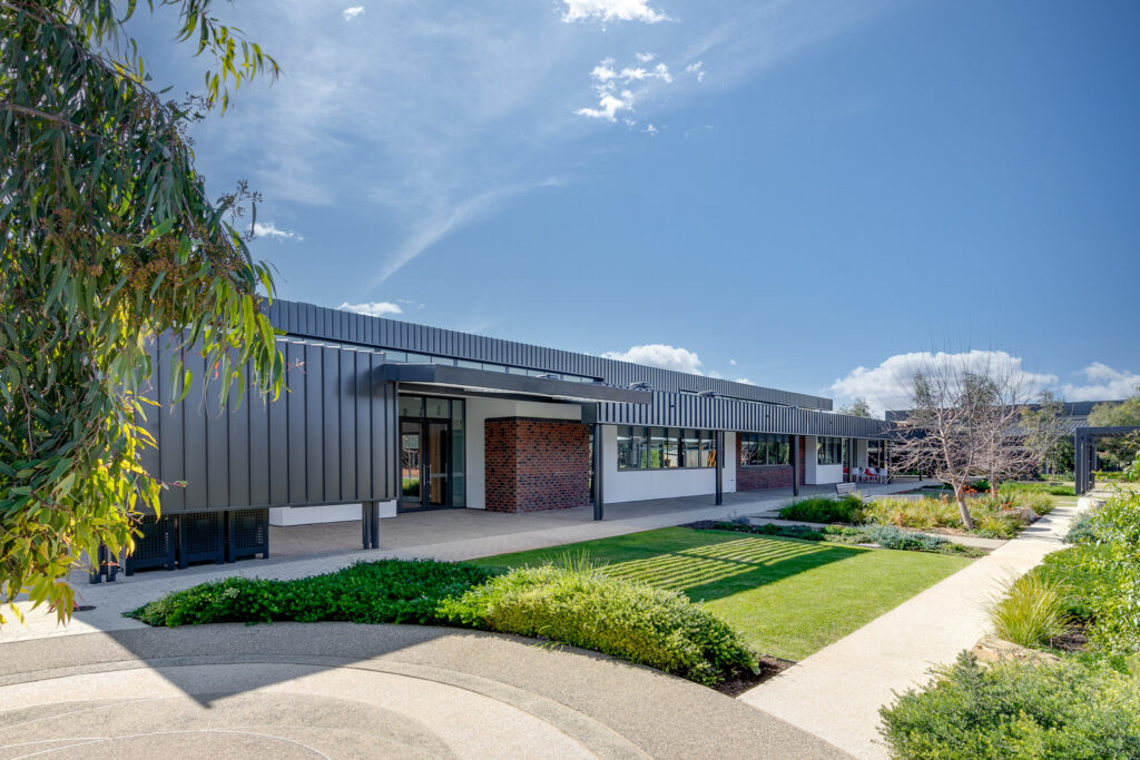 Interior or exterior photos of a newly constructed private school in Renmark, South Australia.