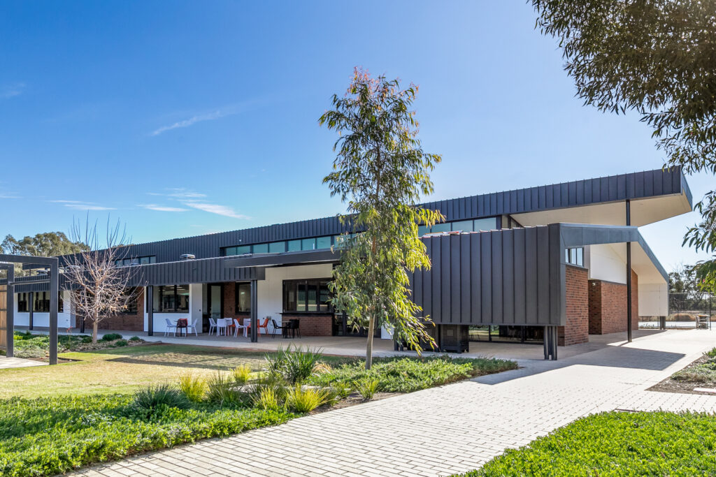 Interior or exterior photos of a newly constructed private school in Renmark, South Australia.