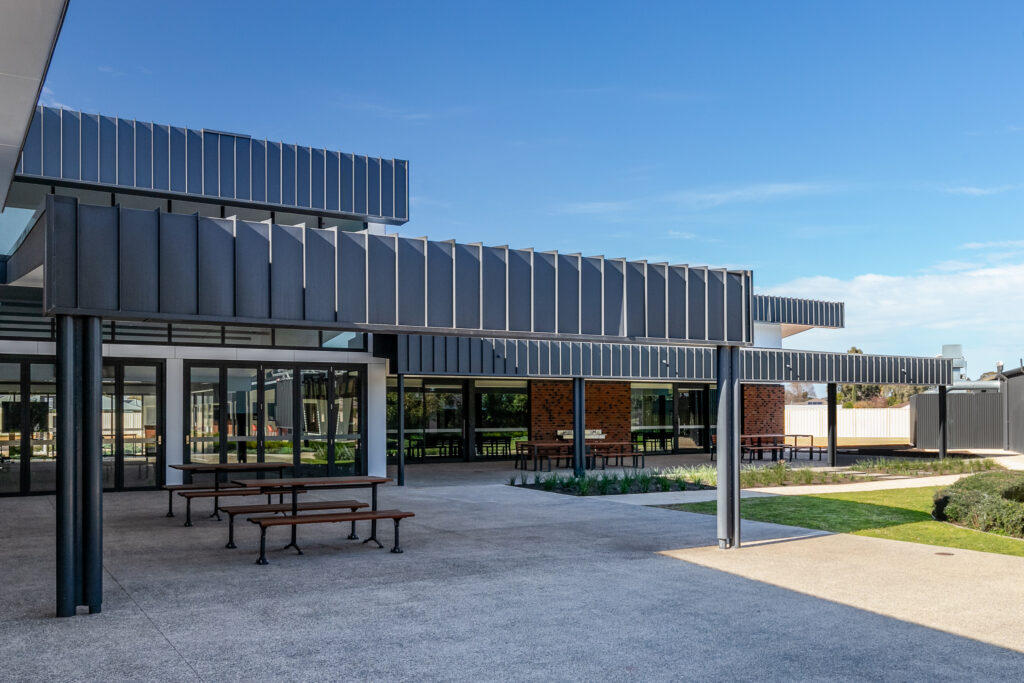 Interior or exterior photos of a newly constructed private school in Renmark, South Australia.