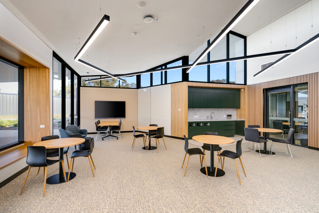 Interior or exterior photos of a newly constructed private school in Renmark, South Australia.