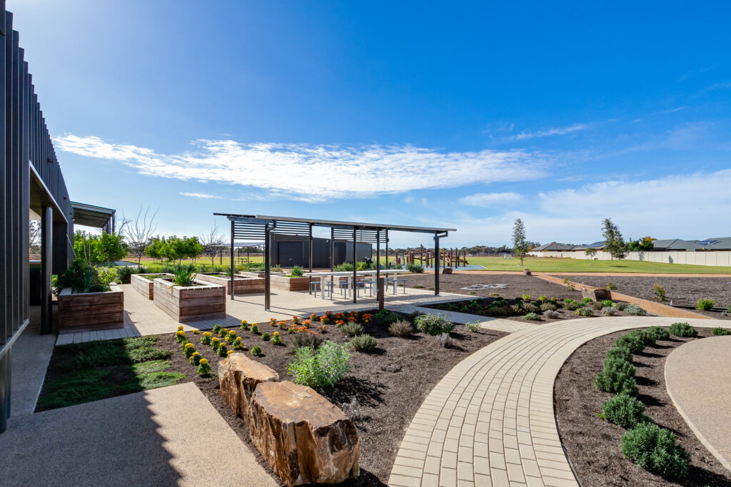 Interior or exterior photos of a newly constructed private school in Renmark, South Australia.