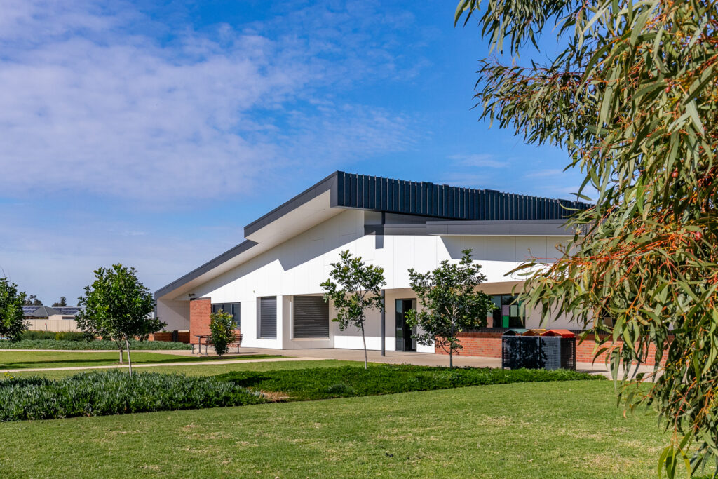 Interior or exterior photos of a newly constructed private school in Renmark, South Australia.